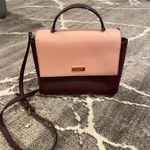 Kate Spade Burgundy and Light Pink Crossbody Purse
